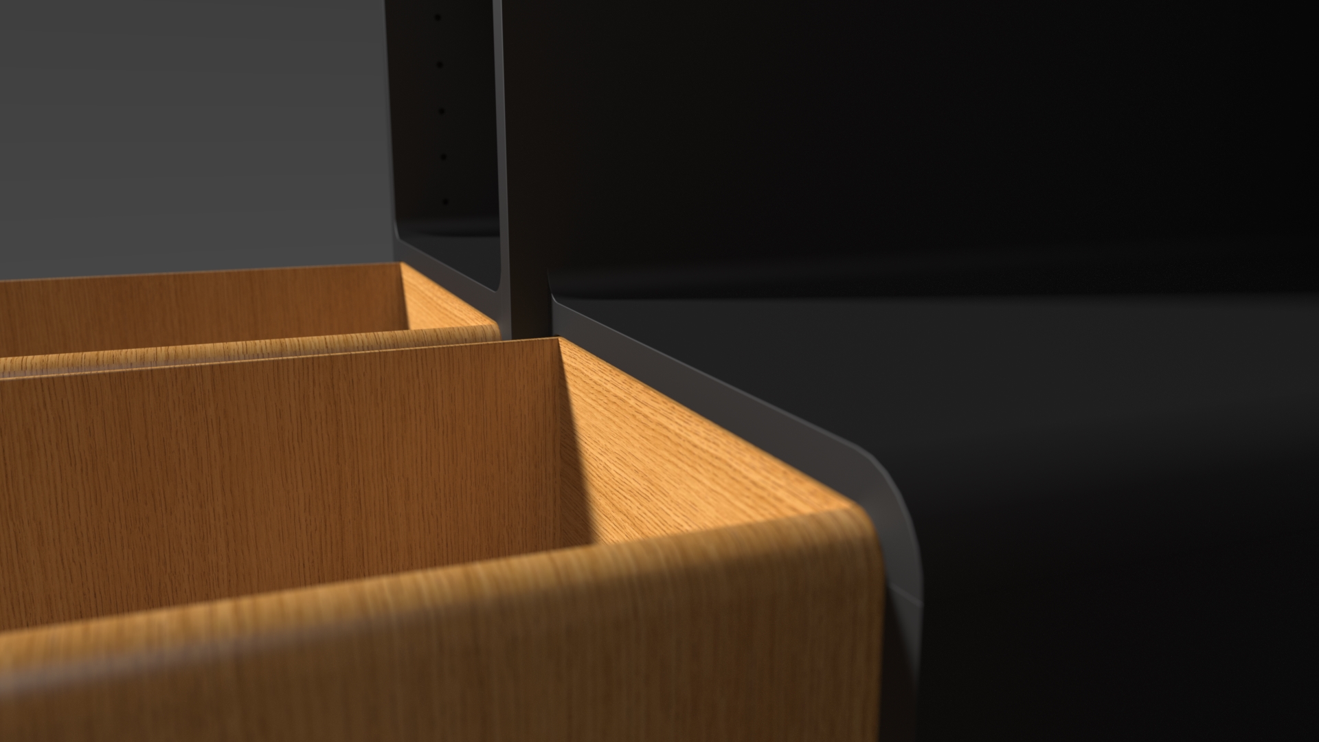 Flush drawer back