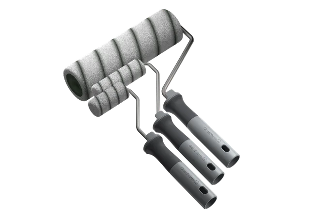 Large and small paint rollers