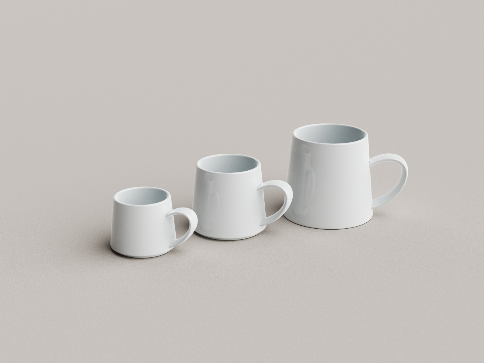 Conic mugs separate