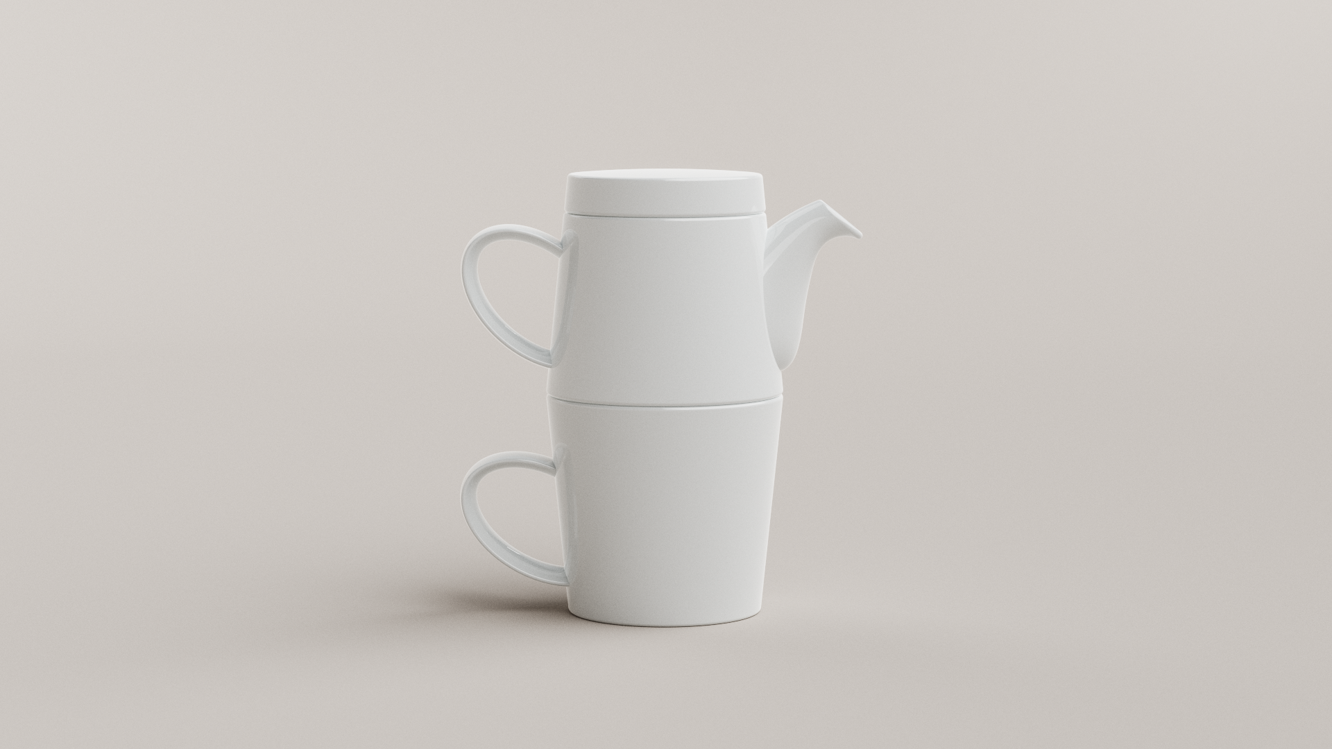 Solo teapot and mug side view