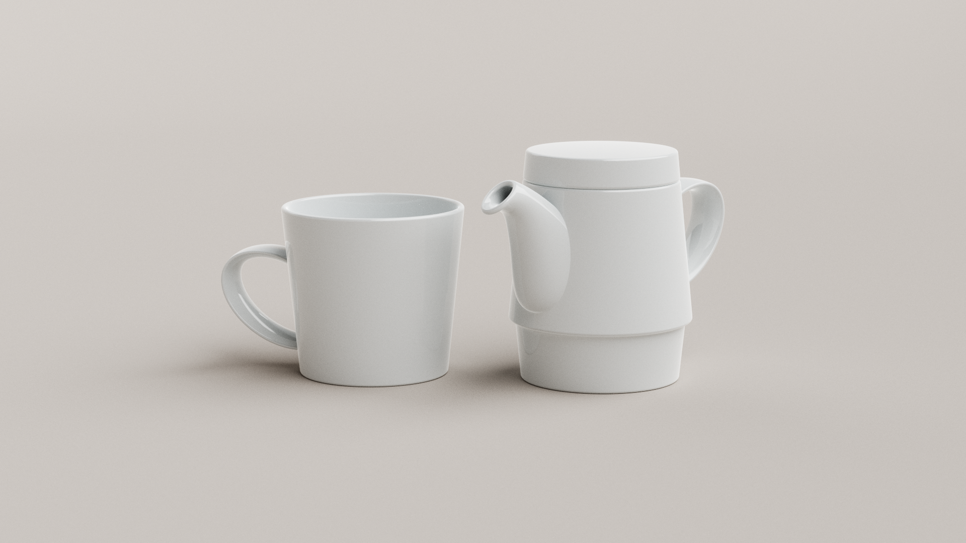 Solo teapot and mug side by side