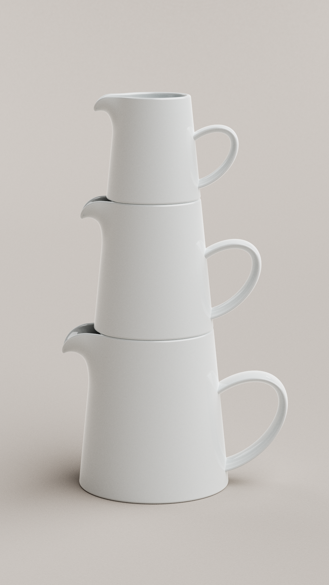 Stacked jugs portrait