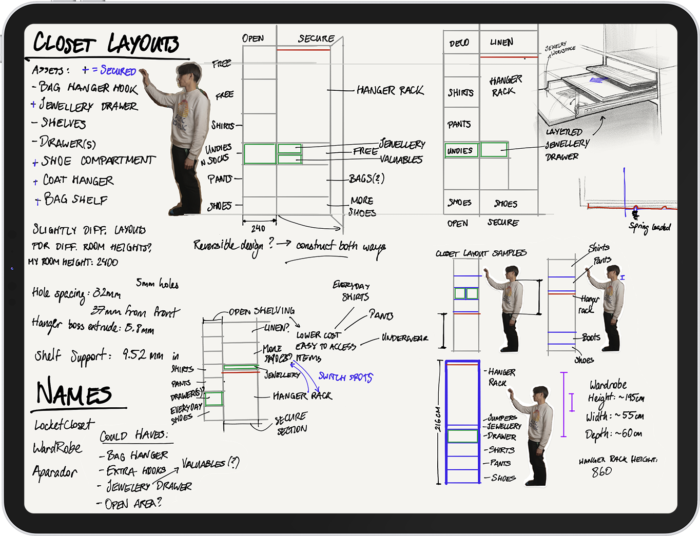 Layout sketches